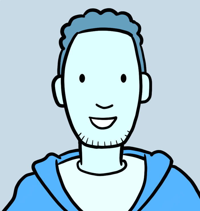 Cartoon of Roman Kalkreuth